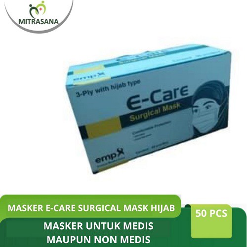 

Masker E-Care Surgical Mask Hijab Isi 50
