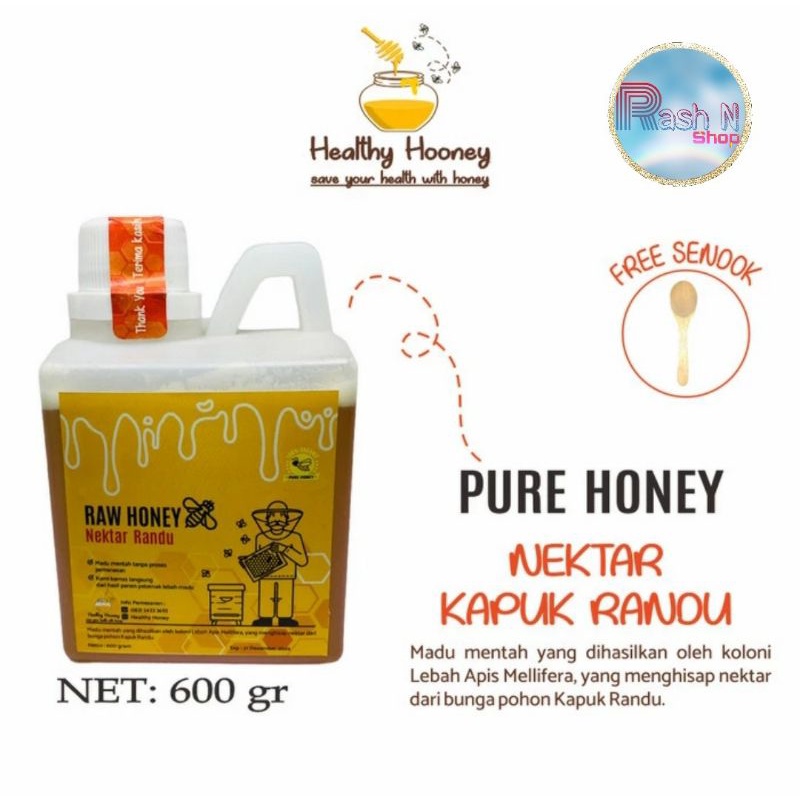 

Madu Kesehatan Madu Murni Mentah Asli Kapuk Randu Alami Healthy Honey Raw Honey 600 Gram