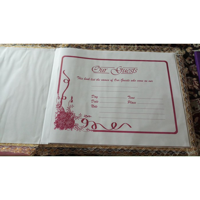 Buku tamu kondangan/buku nikahan/buku resepsi nikah pengantin wedding