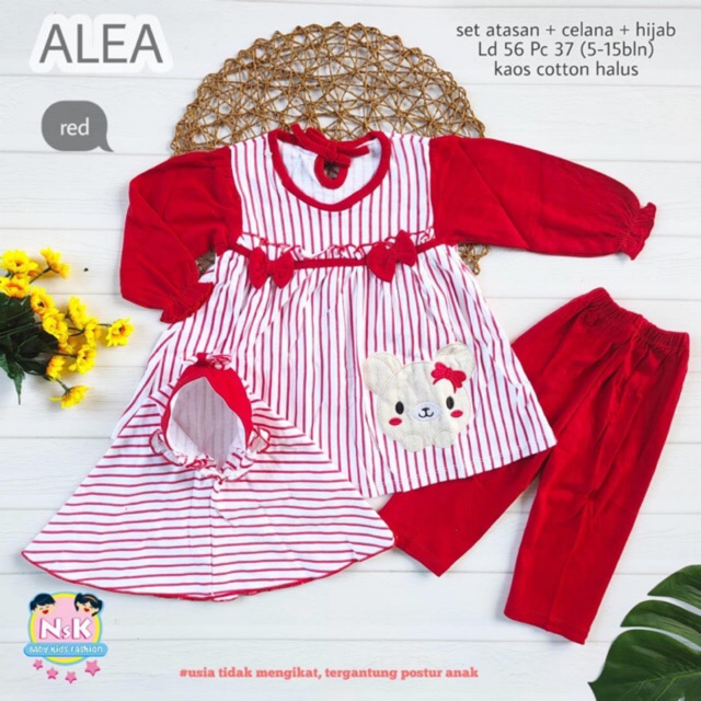 ALEA SET KIDS SETELAN  ANAK PEREMPUAN SET ATASAN CELANA  