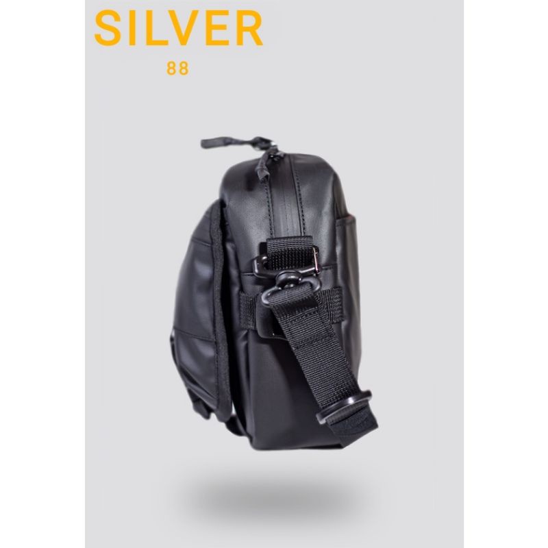 TAS SELEMPANG SILVER TAS SILVER SLING BAG SILVER WATERPROOF