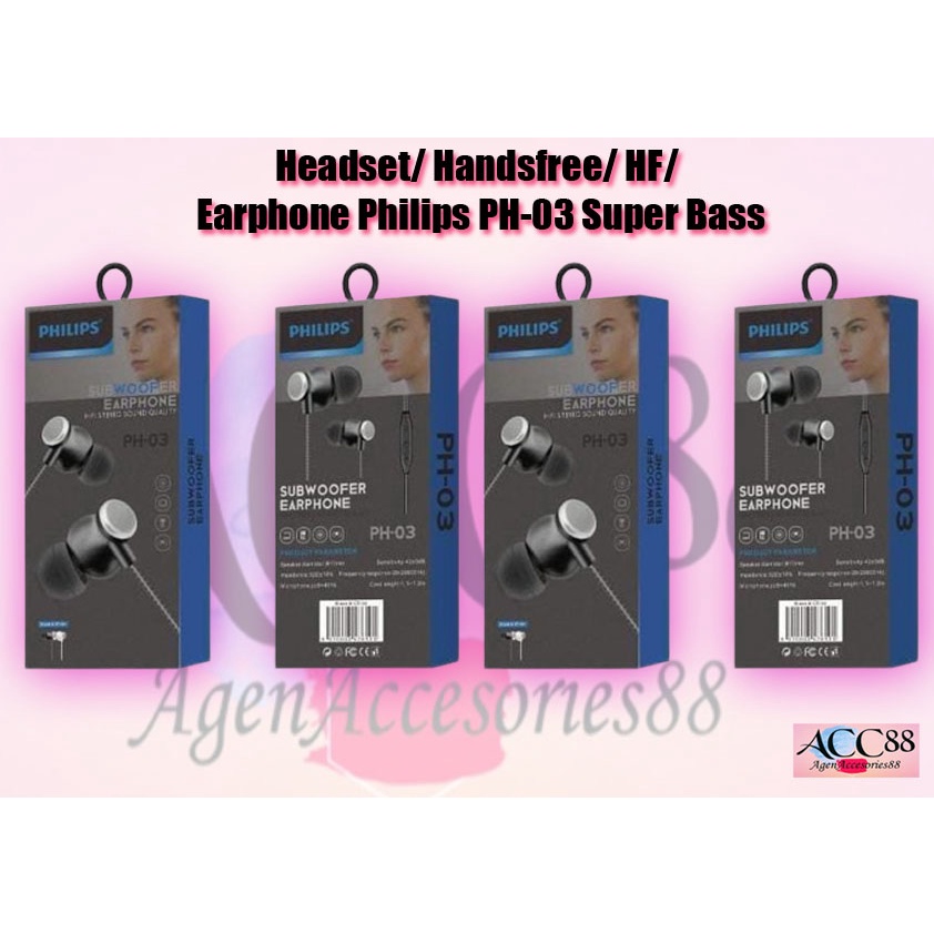 Headset/ Handsfree/ HF/ Earphone Philips PH-03 Super Bass