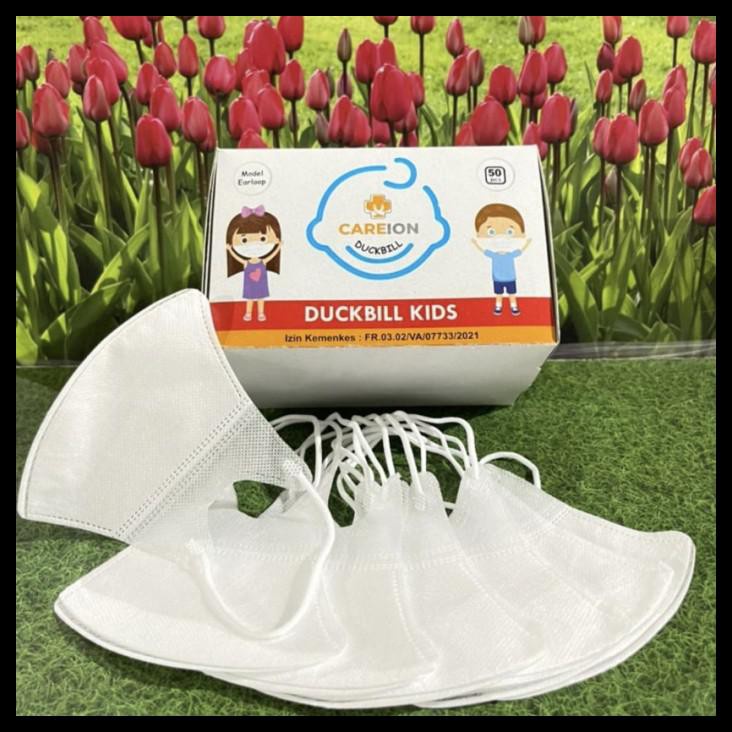 Masker Anak Duckbill Garis Polos protective mask isi 50 pcs