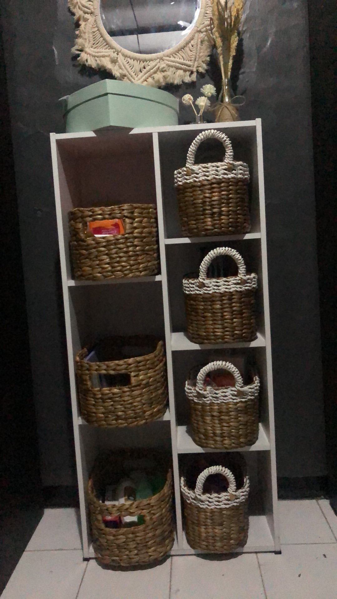 Keranjang Anyaman Seagrass Handle