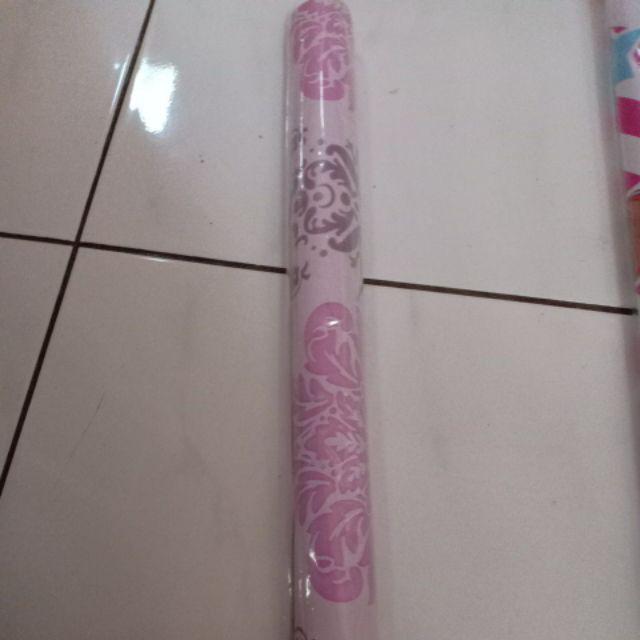 Ys024p Walpaper Dinding Vintage Pink 500 Wall Stiker Wallpaper Dinding Vintage Pink