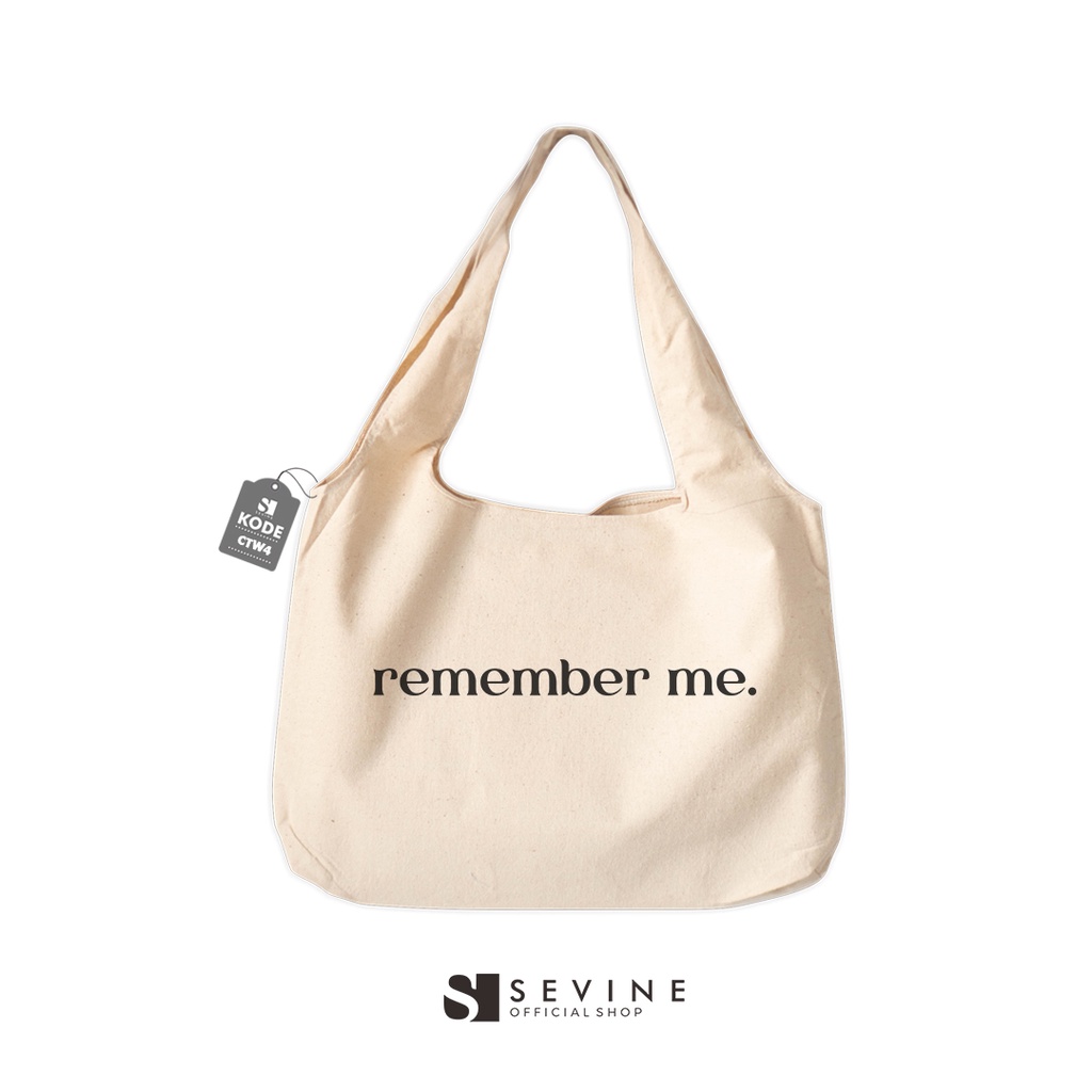 Sevine Tote Bag Kanvas Bonnie Tas Wanita Kuliah Fashion Laptop Totebag Quotes Motivation Aesthetic Vintage - CTW