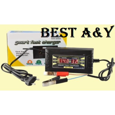 Cas Aki Digital otomatis Cut Off SUOER LCD Charger SON-1206D 12V 6A