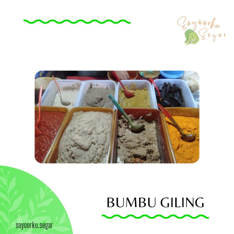 

KIRIM BESOK Bumbu giling halus / bawang giling / cabe giling / empon2 giling 1 pack