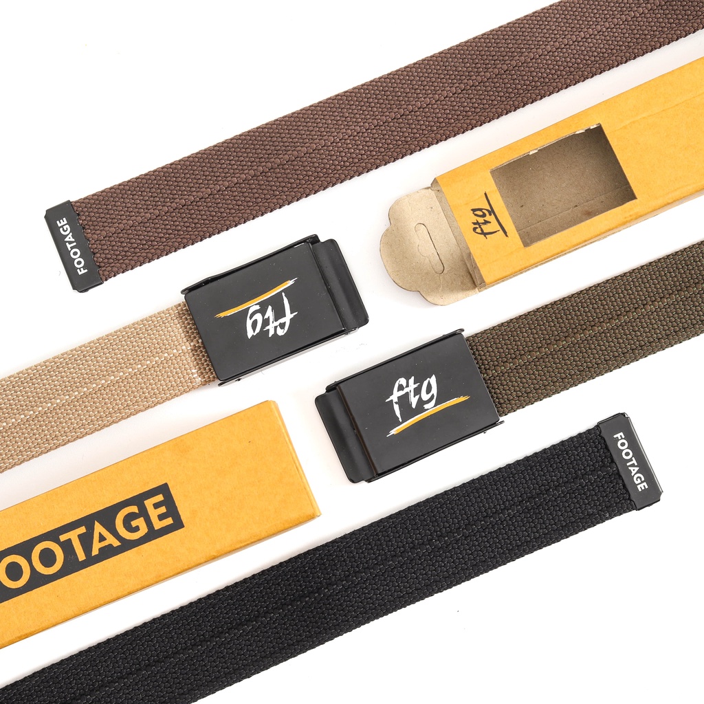 Ikat Pinggang Pria Sabuk Belt Gesper Cowok Canvas Footage SBK-01 BASIC