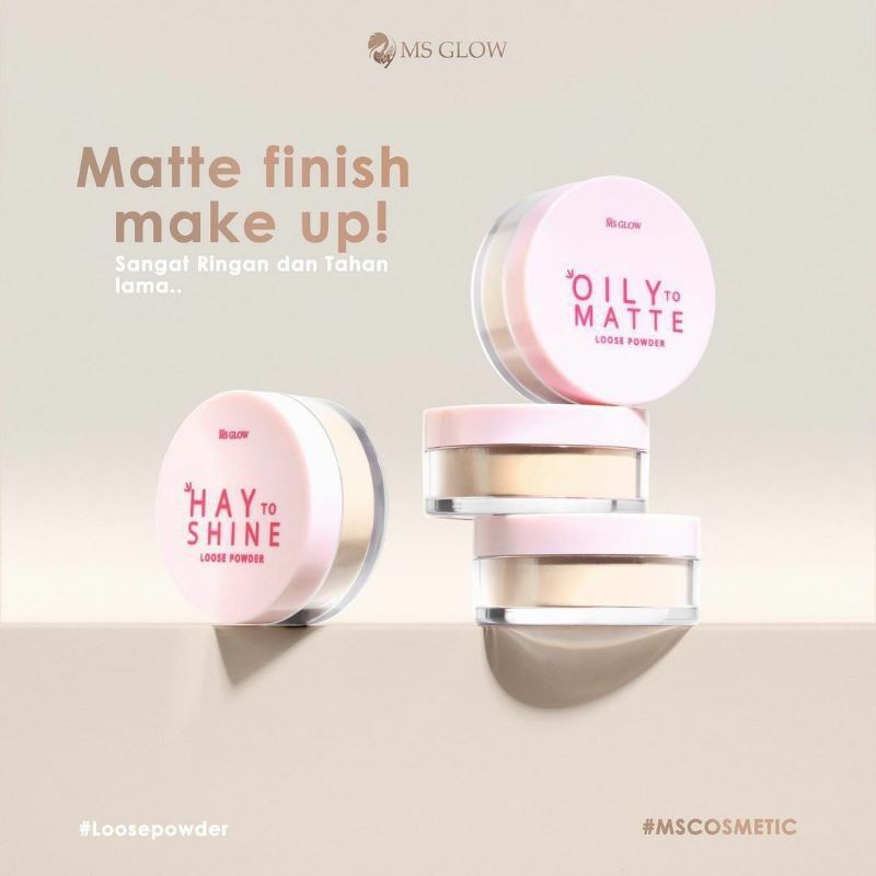 loose powder MS glow | bedak tabur MS glow | bedak MS glow
