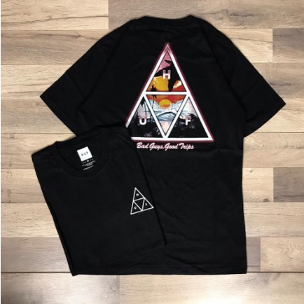 KAOS TSHIRT HUF HIGH DEFENITION SERIES BLACK AUTHENTIC ORIGINAL