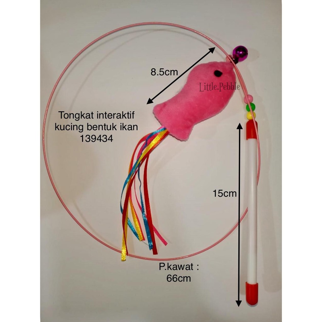 CA1172 Mainan Interaktif kucing tongkat bentuk ikan 139434