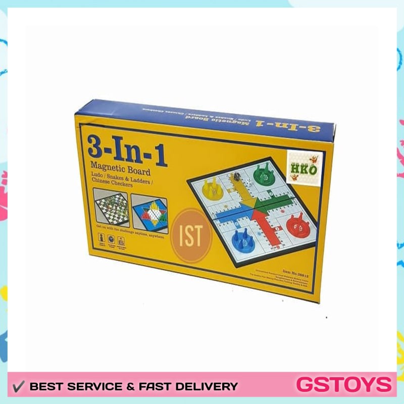 3 in 1 Magnetic Board Games No.38812
