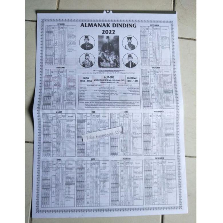 

(PROMO W0060) Kalender Dinding/Kalender Jawa/Kalender Almanak(2022) 47×30CM ⁎
