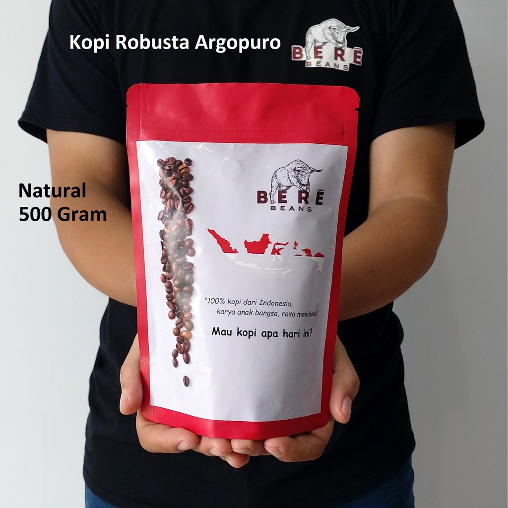 Kopi Robusta Argopuro Jawa Timur Indonesia 500 GRAM Biji Bubuk Coffee Beans Coffe Cofe Bean Giling