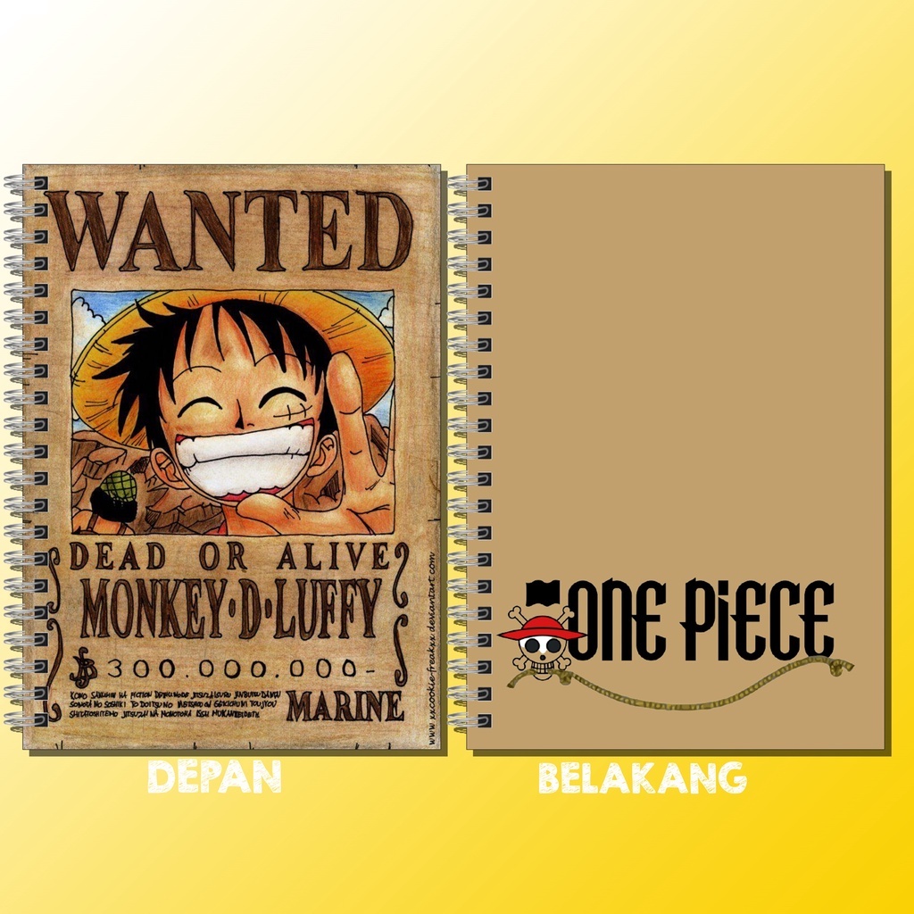 

Pocket book /note book / buku catatan / Notebook anime ONE PIECE WANTED
