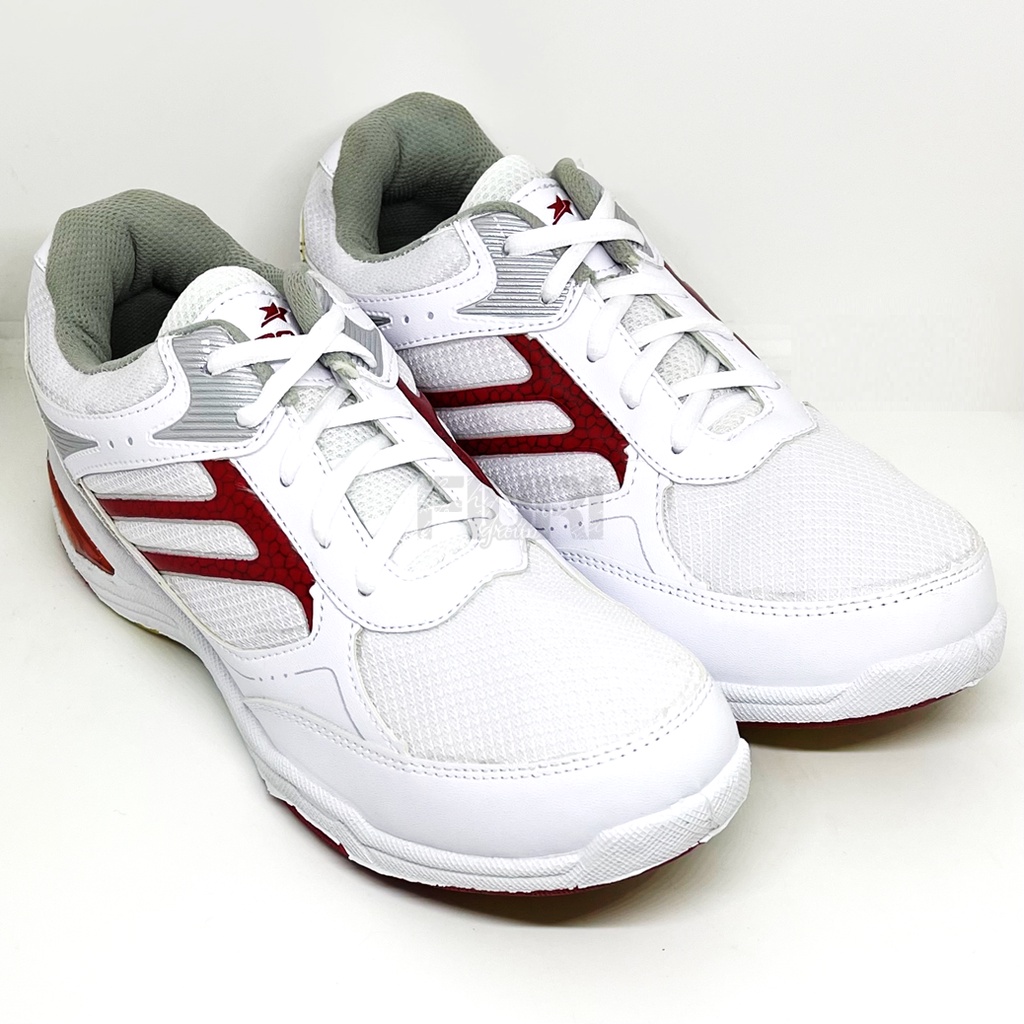 FIURI – Pro ATT Original - WP 5500 PUTIH MAROON 39-43 - Sepatu Kets Pria - Sepatu Sneakers Pria - Sepatu Olahraga Sport  Pria - Sepatu Badminton tekstil - Sepatu Jogging Lari Running Fitness  Pria - Sepatu Laki-Laki Cowok - Sepatu Sekolah Bertali