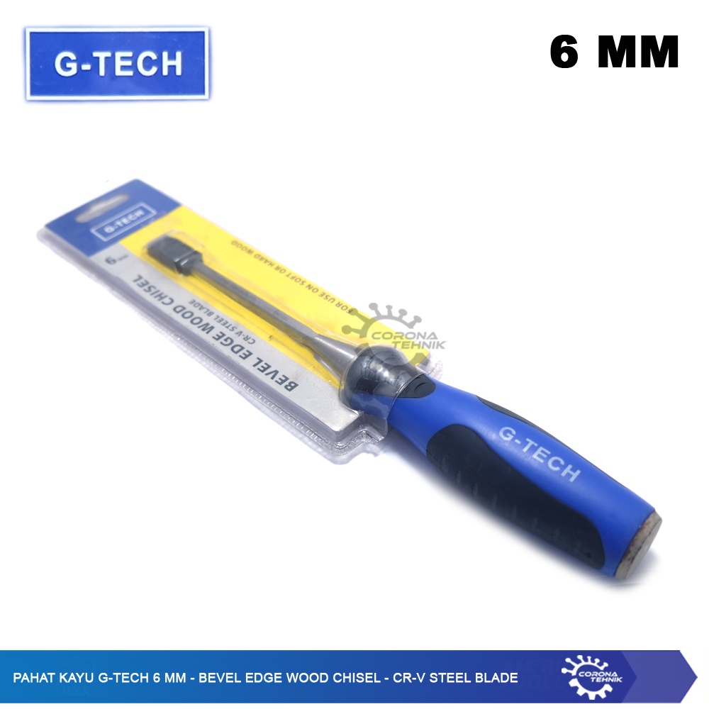 CR-V Steel Blade - Pahat Kayu G-Tech 6 mm - Bevel Edge Wood Chisel