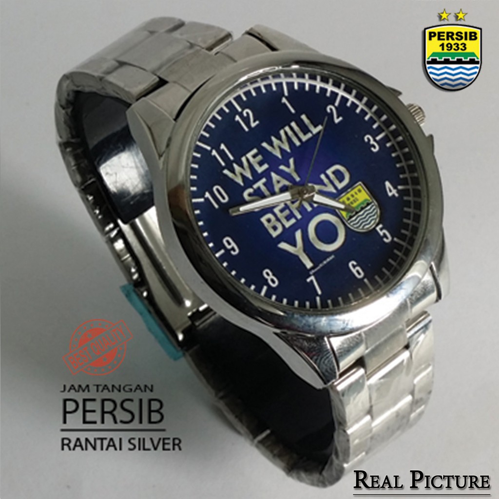 (BEST ITEM) JAM PERSIB RANTAI PUTIH (MOTIF) 35