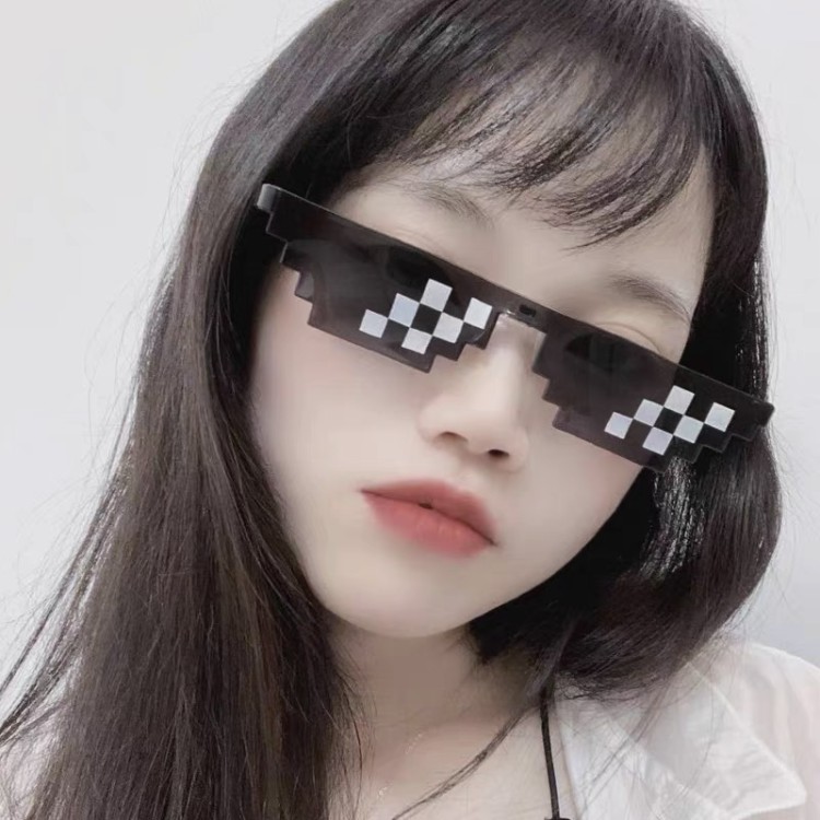 ❤Thug Life❤ FAB  Mosaic Sunglasses Kacamata Hitam Wanita/Pria Small Sunglasses unisex