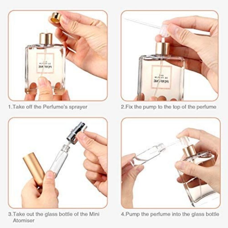 Botol Parfume Mini Travel 5ML Atomizer Bottle Spray Alumunium Isi Ulang Kapsul