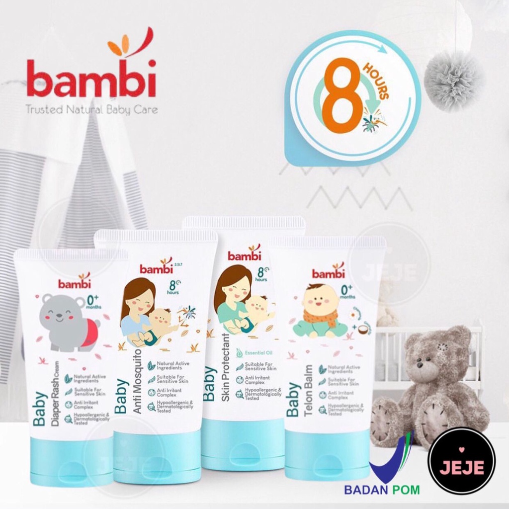 BAMBI Baby Telon Balm / Diaper Rash Cream / Anti Mosquito Lotion / Prickly Powder