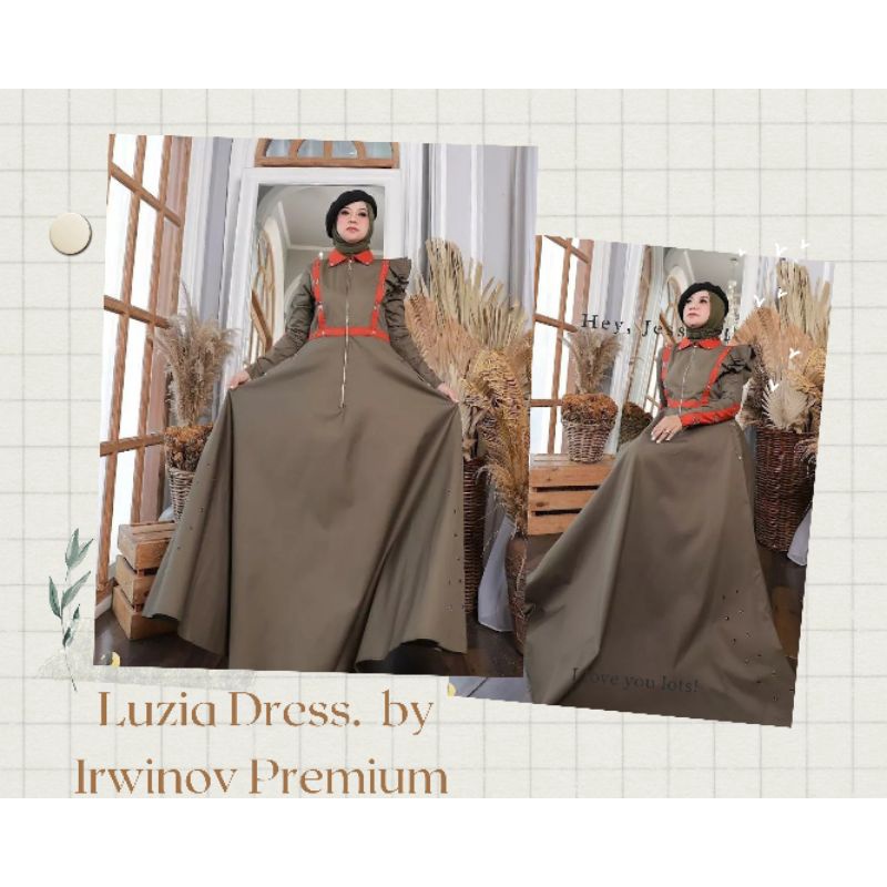 luzia dres irwinov premium | Dress Luzia by Irwinov Premium / Dress Luzia / gamis polos |