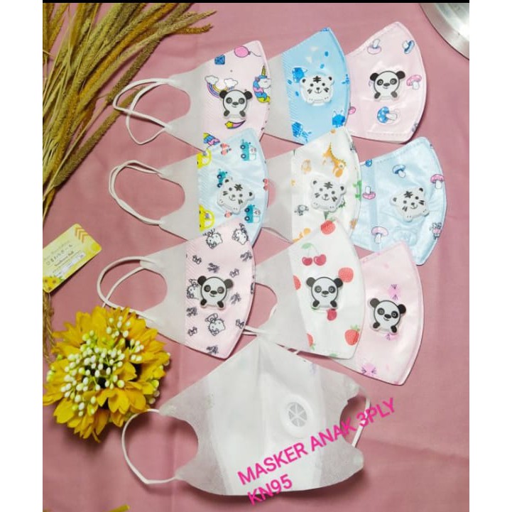 Masker anak KN95 3 ply respirator bisa dicuci