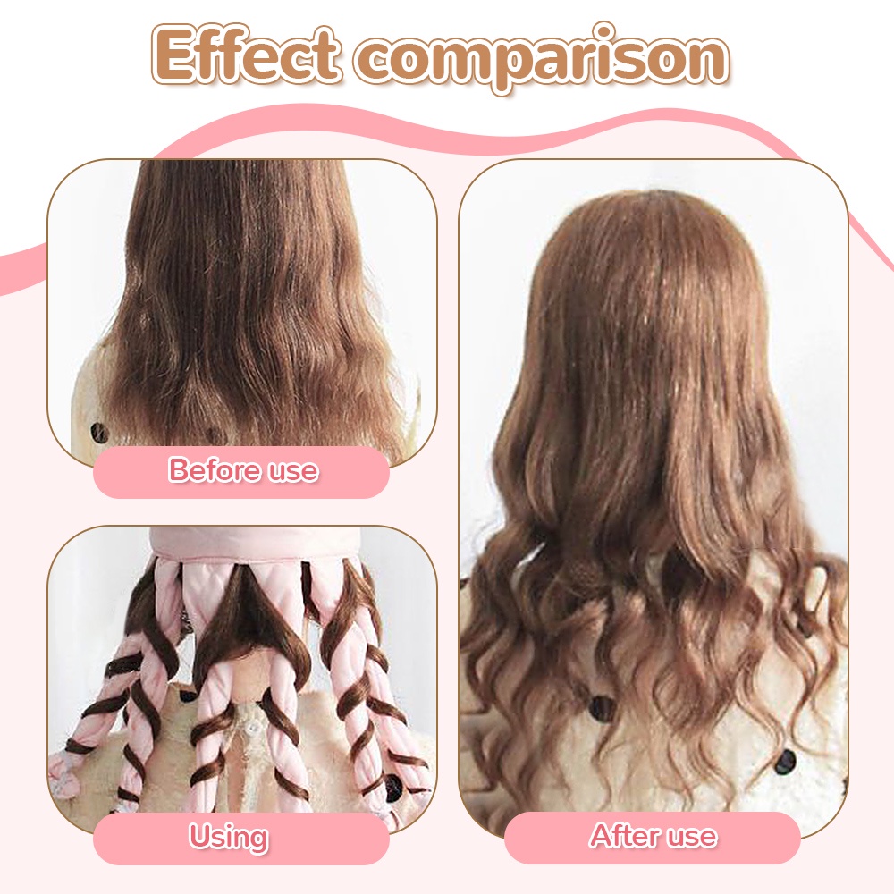 Alat Pengeriting Rambut Tanpa Panas Bahan Silk Untuk Wanita