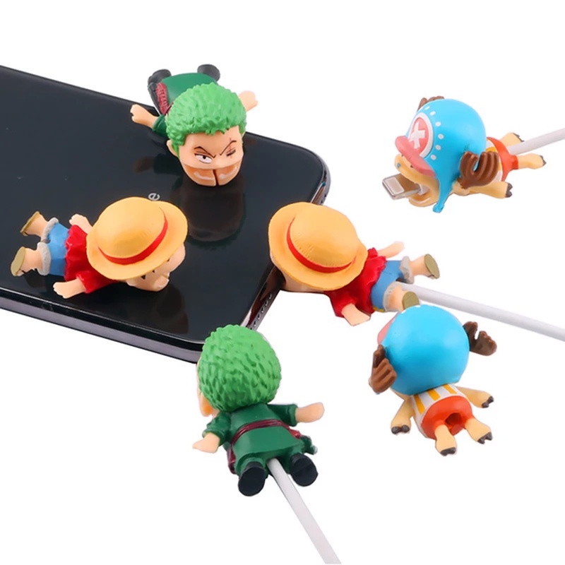 Usb Charging Data Cord Protector Cable Bite Cosplay Pelindung Case Aksesori Anime Ponsel Kawaii Silikon