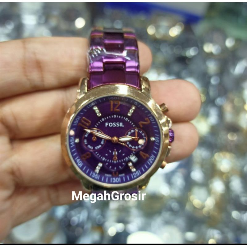 jam tangan wanita ungu  FS Tanggal Aktif