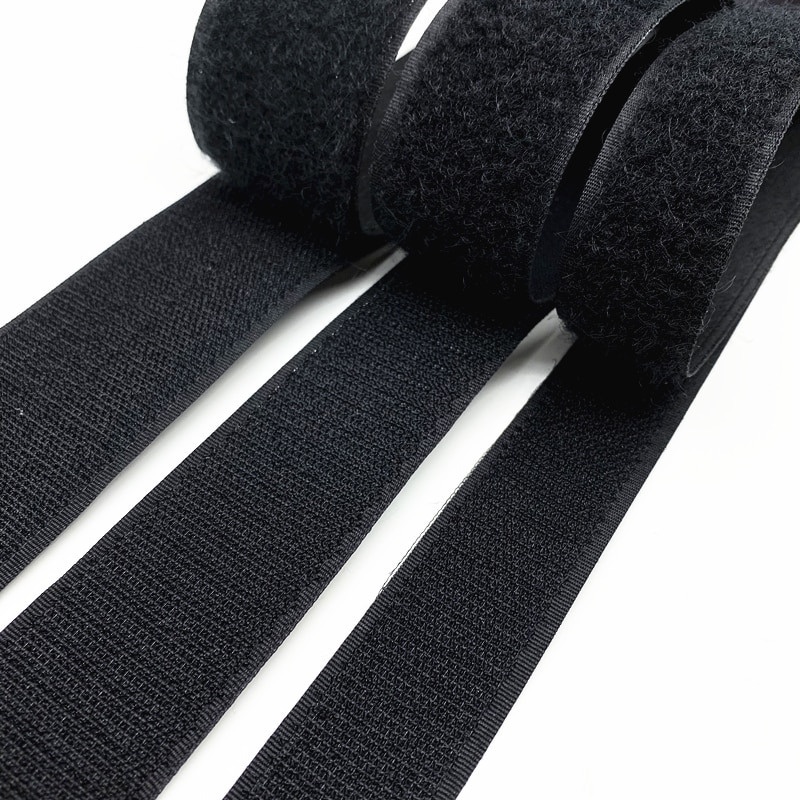 GS8a Sbteng Velcro Hook And Loop Magic Nylon Sewing Tape 25mm 3 Meter - Ri210 - Black Or-i