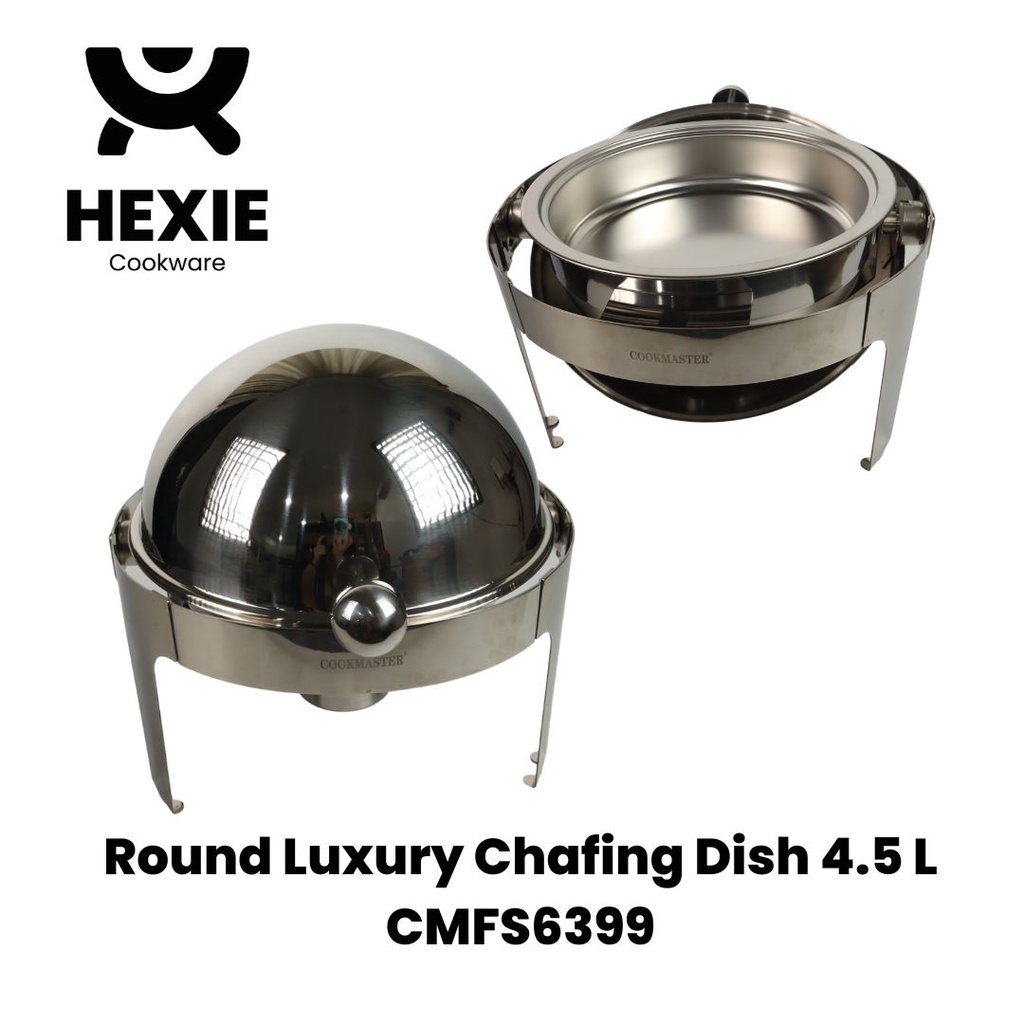 COOKMASTER Round Luxury Chafing Dish / Food Warmer 4.5 L – CMFS6399