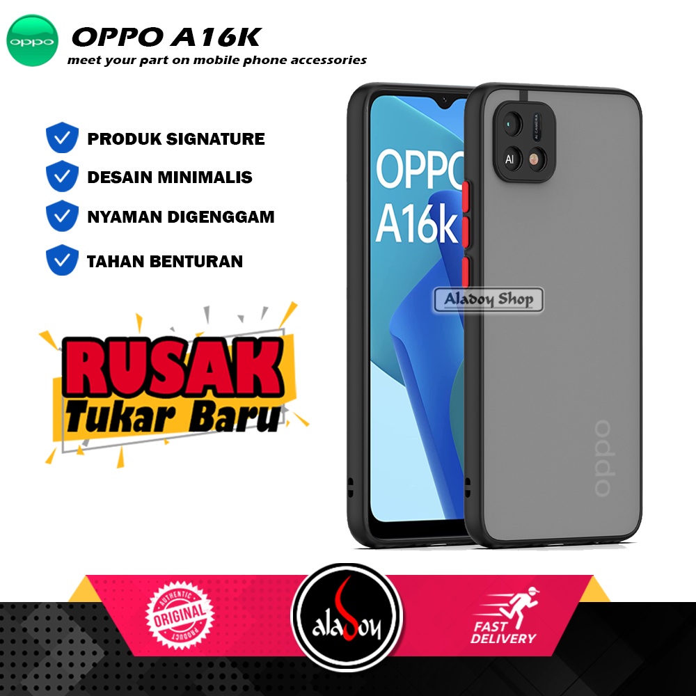 Case OPPO A16K Hard Case AERO Protection Camera Premium Casing