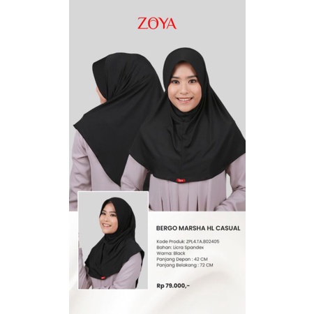 ZOYA BERGO SEKOLAH MARSHA HL CASUAL HITAM BEST SELLER