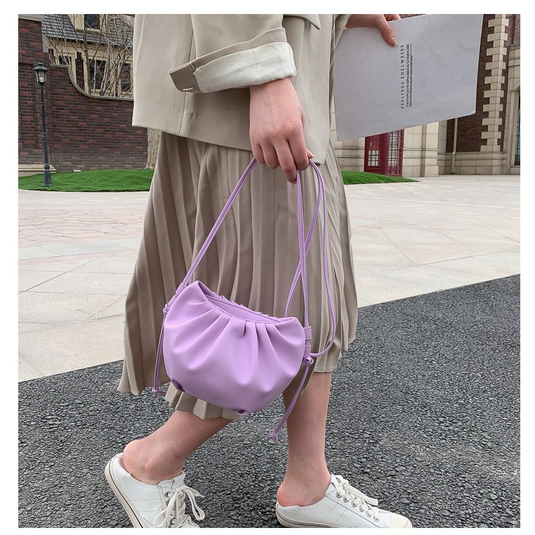 TM-14 tas selempang kecil mini bag wanita import korea jepang serut