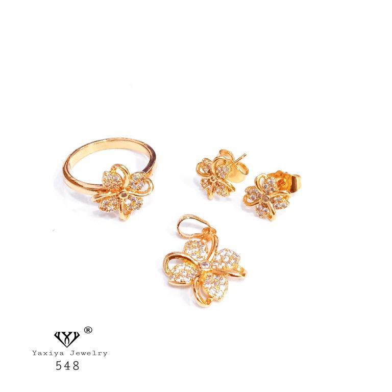 

Set perhiasan yaxiya lapis emas imitasi 18k 548