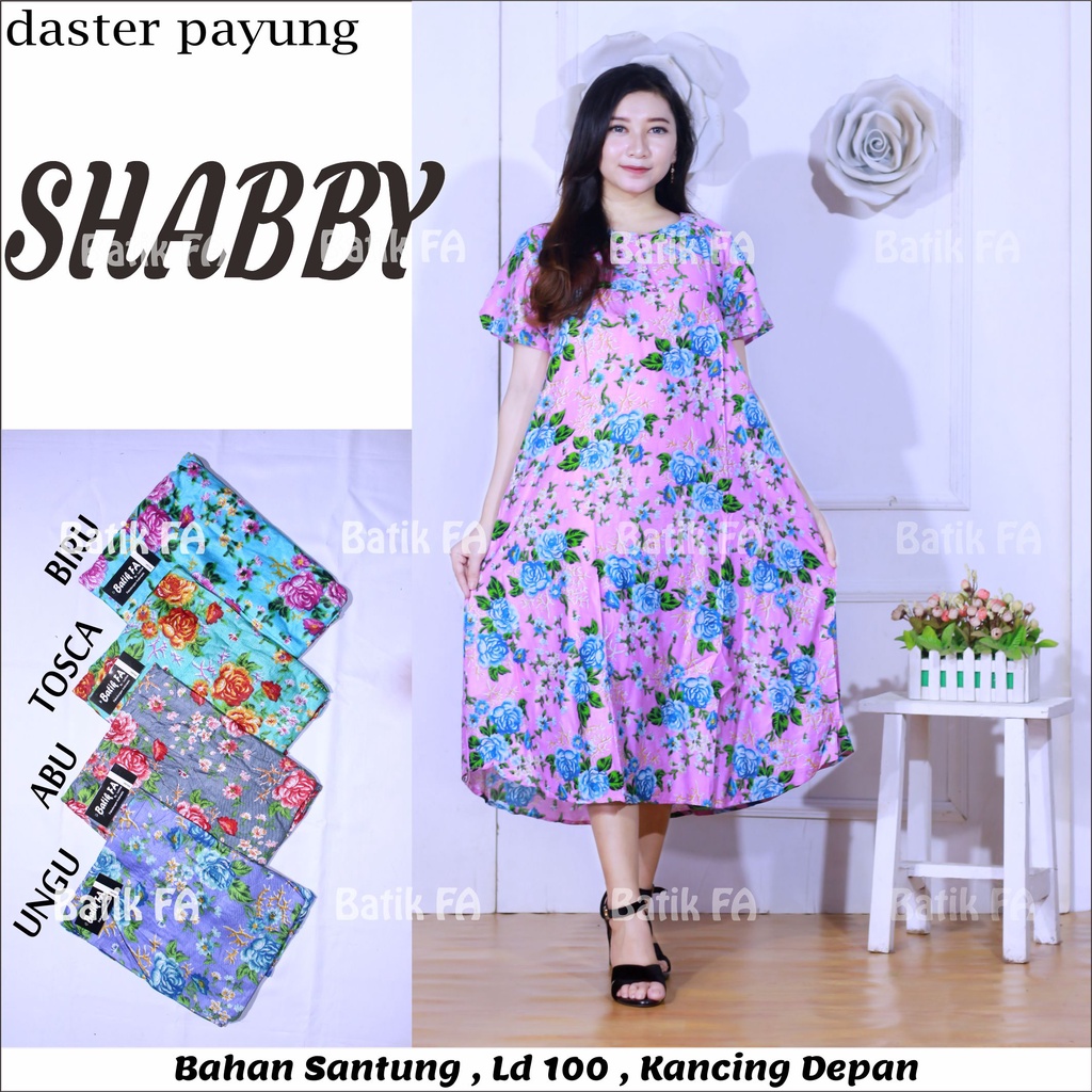 BATIK WANITA DASTER PAYUNG RAYON ( LUMPUR GOLDEN JELLY NATURAL TORAJA MONZA TALAS MACAN ARIEL SHABBY ROTI ZOYA JAWA LOTUS ) KEKINIAN KANCING DEPAN BUSUI BUMIL LENGAN PENDEK MURAH ADEM-DP SHABBY