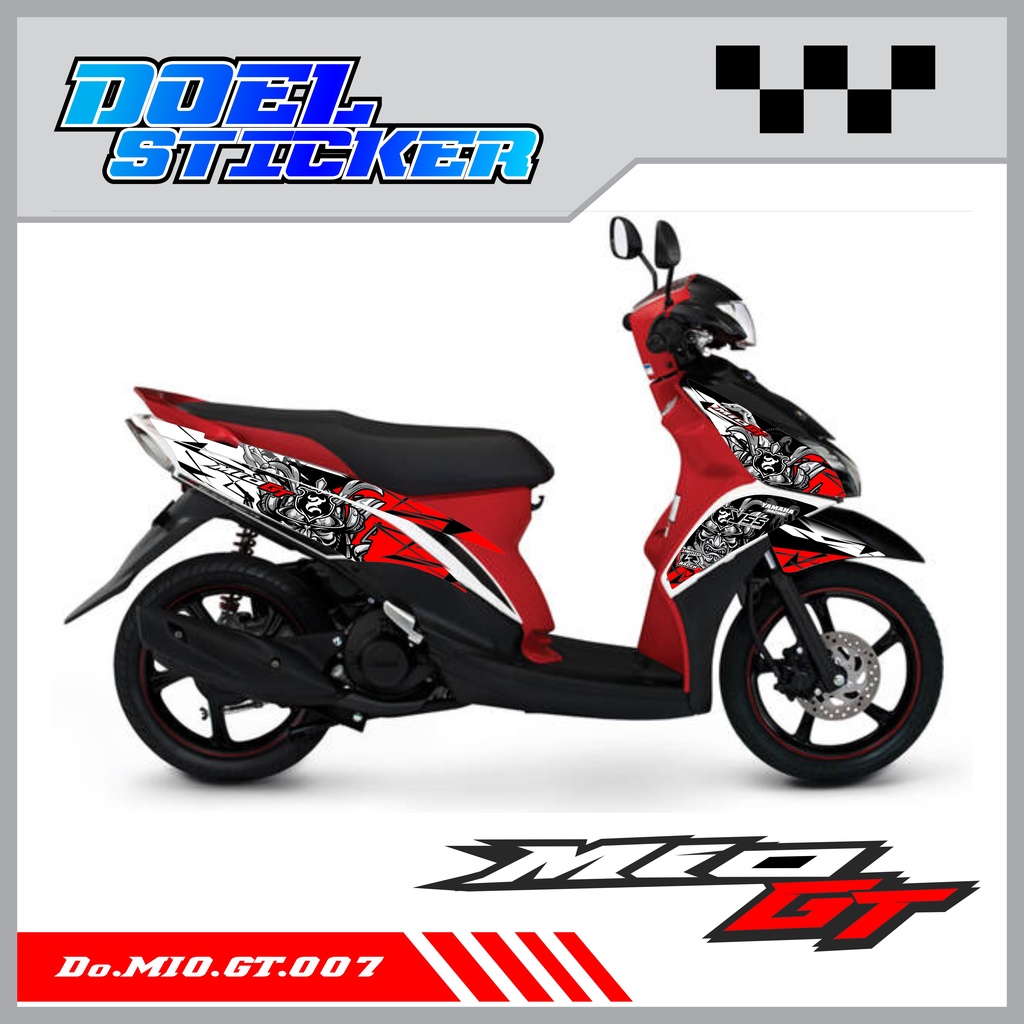 STICKER STRIPING MIO GT - STICKER STRIPING LIST VARIASI HOLOGRAM , CROME MIO GT DOEL 007