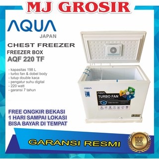 AQUA AQF 220 TF CHEST FREEZER BOX 220TF LEMARI PEMBEKU 200 LITER