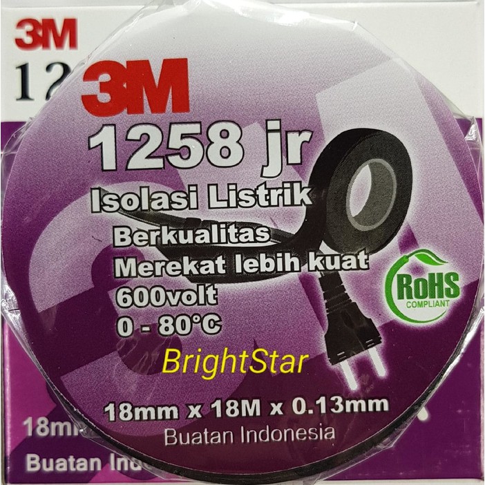 3M 1258 Jr Isolasi Listrik (Electrical Tape)