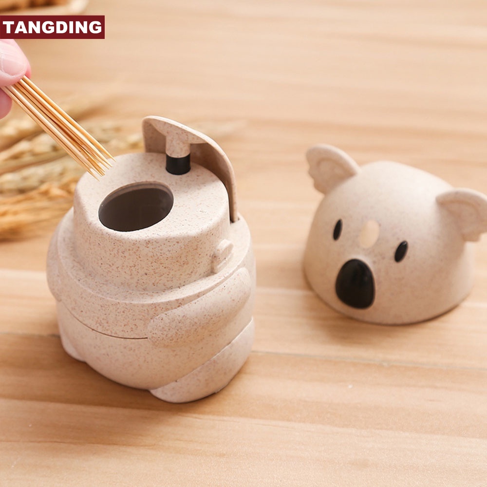 【COD Tangding】Holder Tusuk Gigi Model Tekan Otomatis Desain Kartun Untuk Rumah Tangga