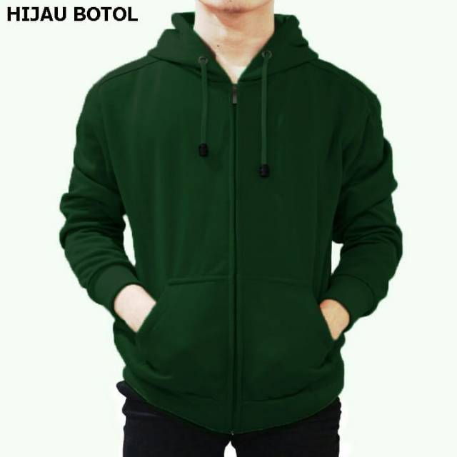 Sweater pria polos resleting keren bahan fleece tebal trend terbaru cowok cewek