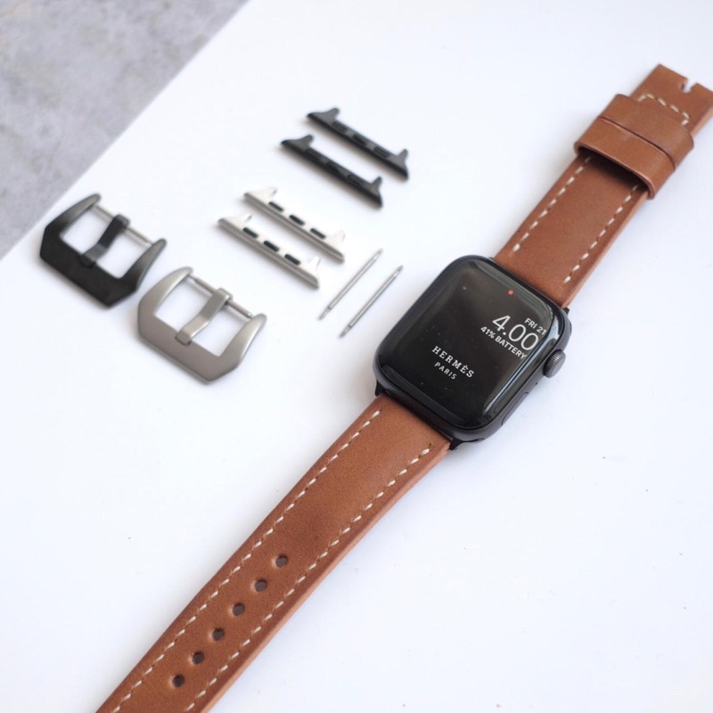 [KULIT SAPI ASLI] TALI JAM TANGAN leather voyage strap s3 22mm apple watch iwatch 4 5 iwo 44mm 40mm