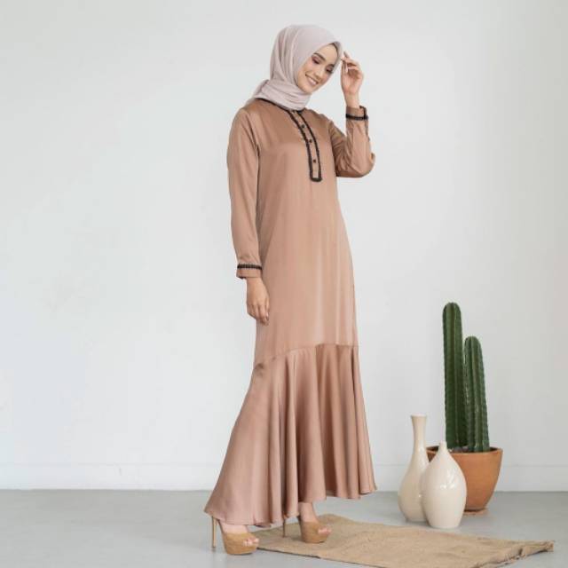 SALE Lacey Dress Brown size L Geulis.id Original