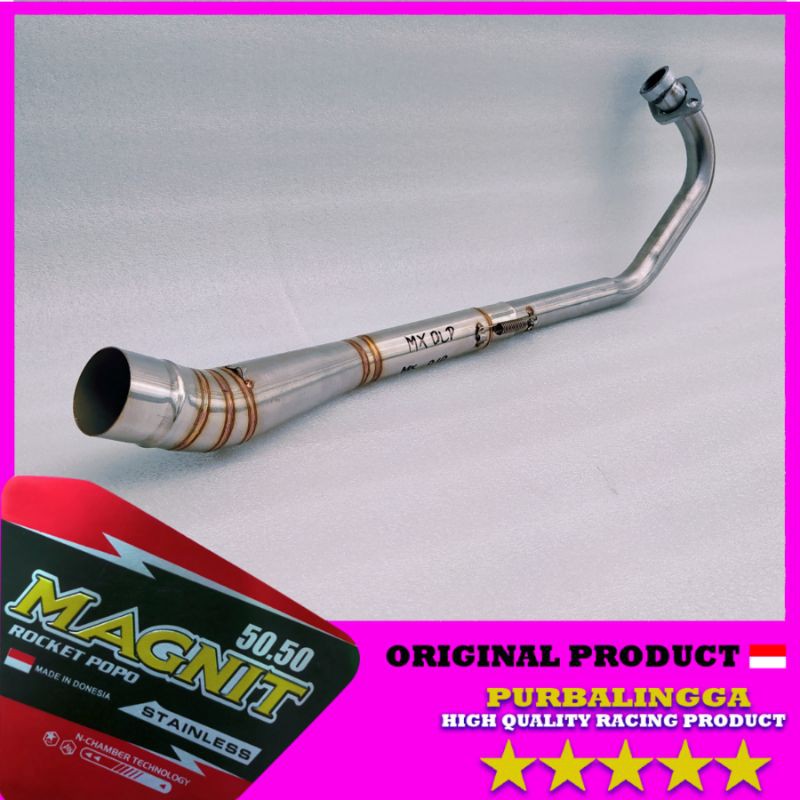 pipa leher knalpot Mx 135 Old full stainless Yamaha Jupiter Mx lama 135cc