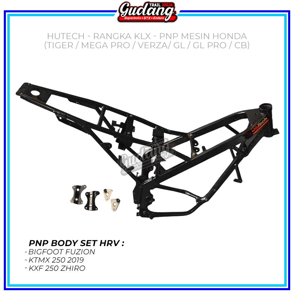 Rangka KLX CRF KTM 250 2017 Frame Body Motor Trail KLX CRF KTM 250 2017 HUTECH Mesin Honda Tiger Mega Pro GL Ninja