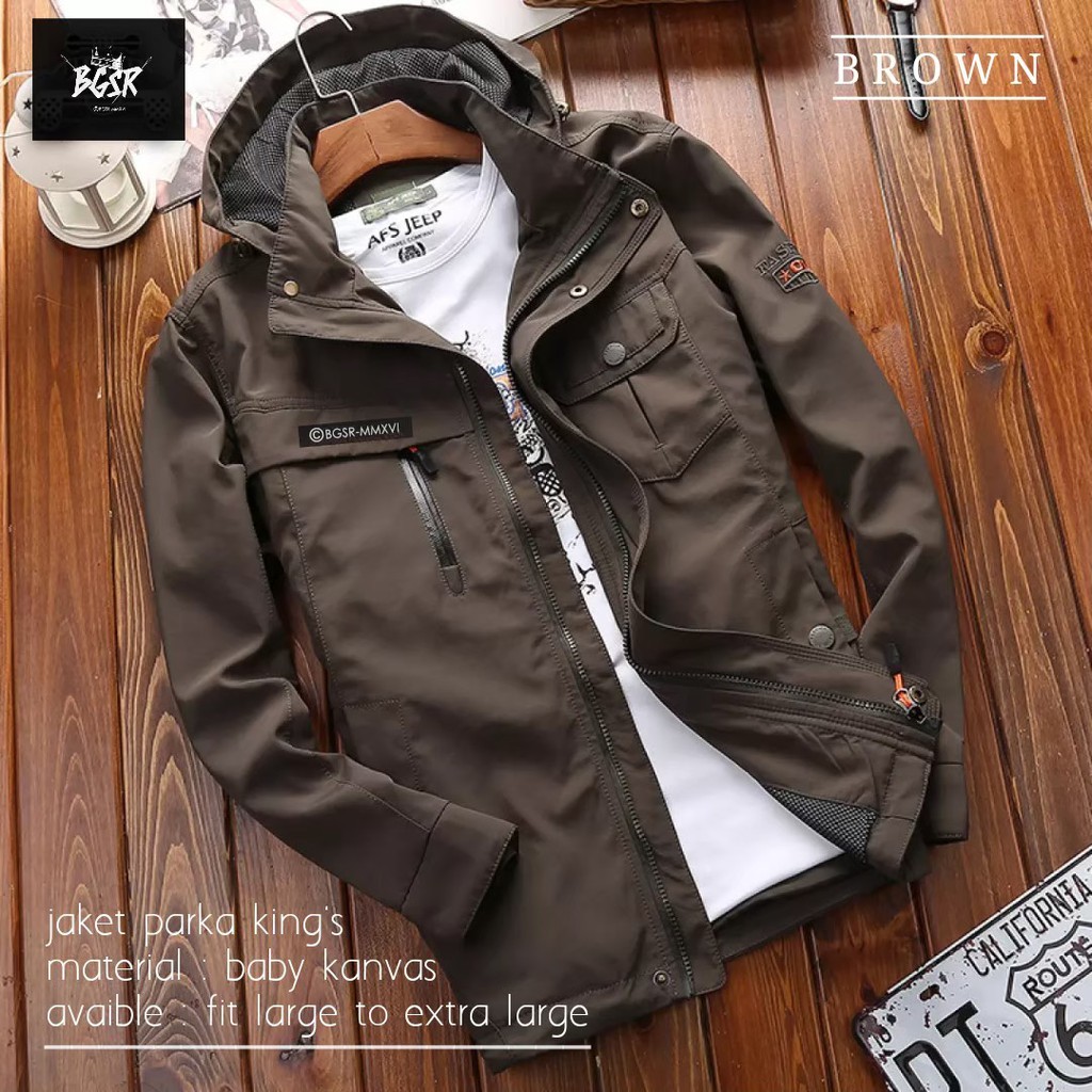 JAKET PARKA PRIA Kings Man Outerwear BGSR | JAKET OUTDOOR | JAKET WINDBREAKER | JAKET PRIA HIKING