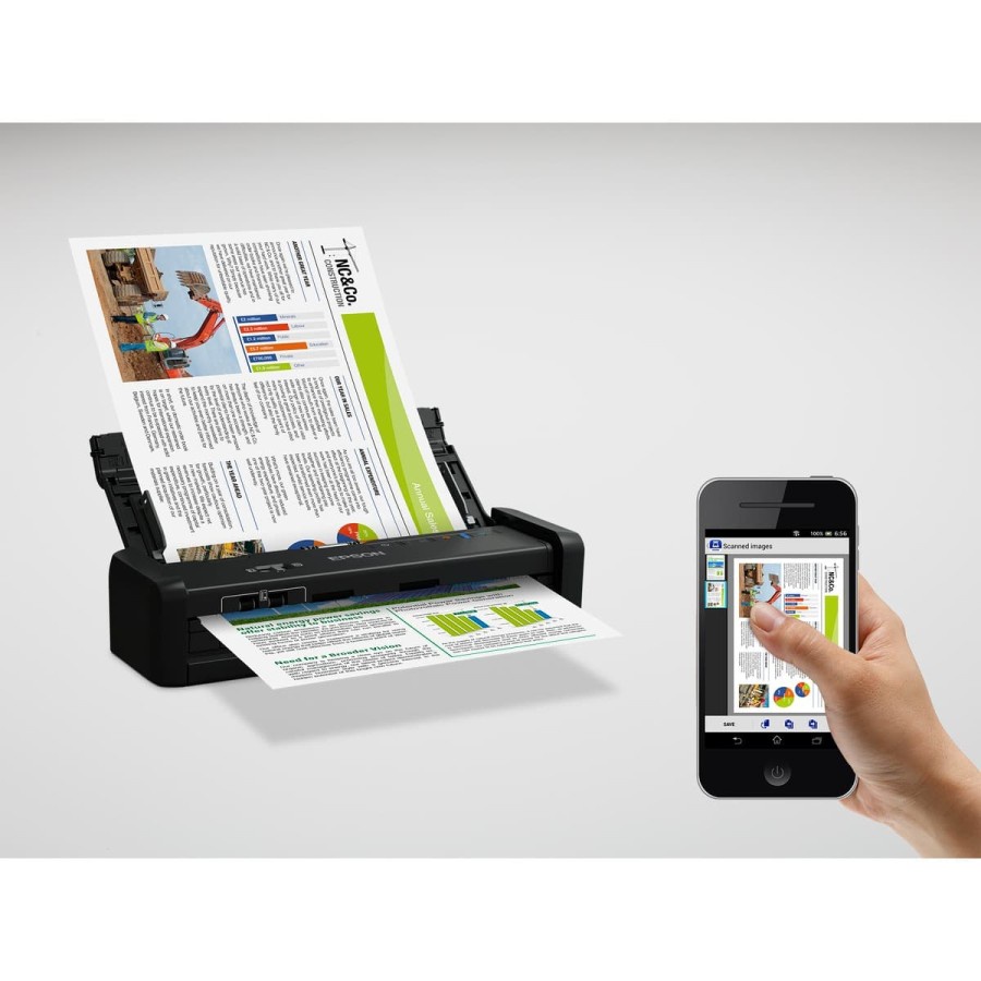 Epson WorkForce DS-360W Wi-Fi Portable Sheet-fed Document Scanner / A4 Portable Sheet Fed Colour Scanner DS360W