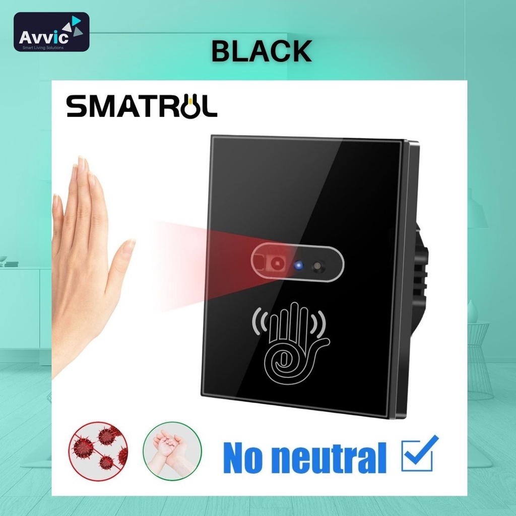 NEW TMH3 Saklar Tanpa Sentuh SMATRUL Tanpa Kabel Netral No Touch Button Sensor Infrared Switch